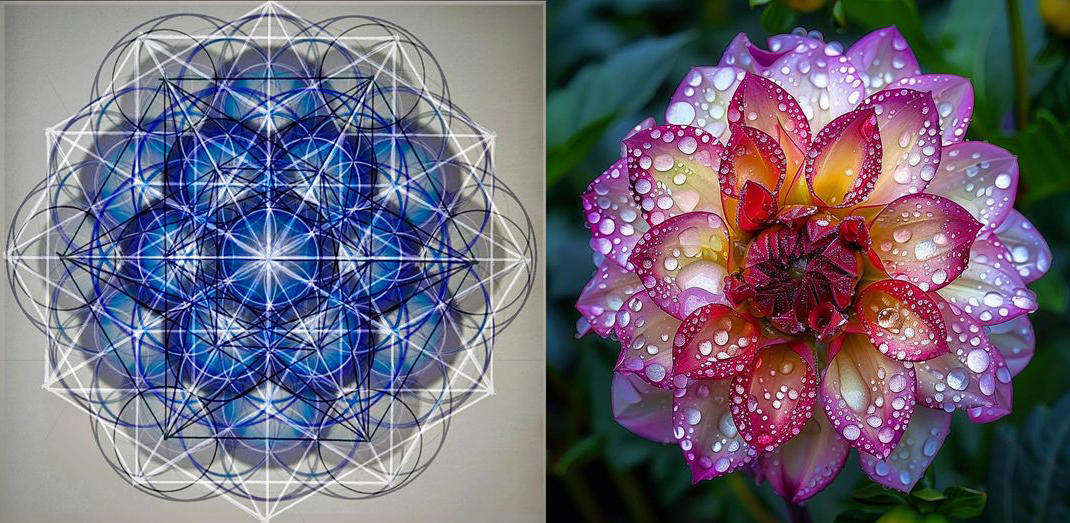 Sacred geometry and flower