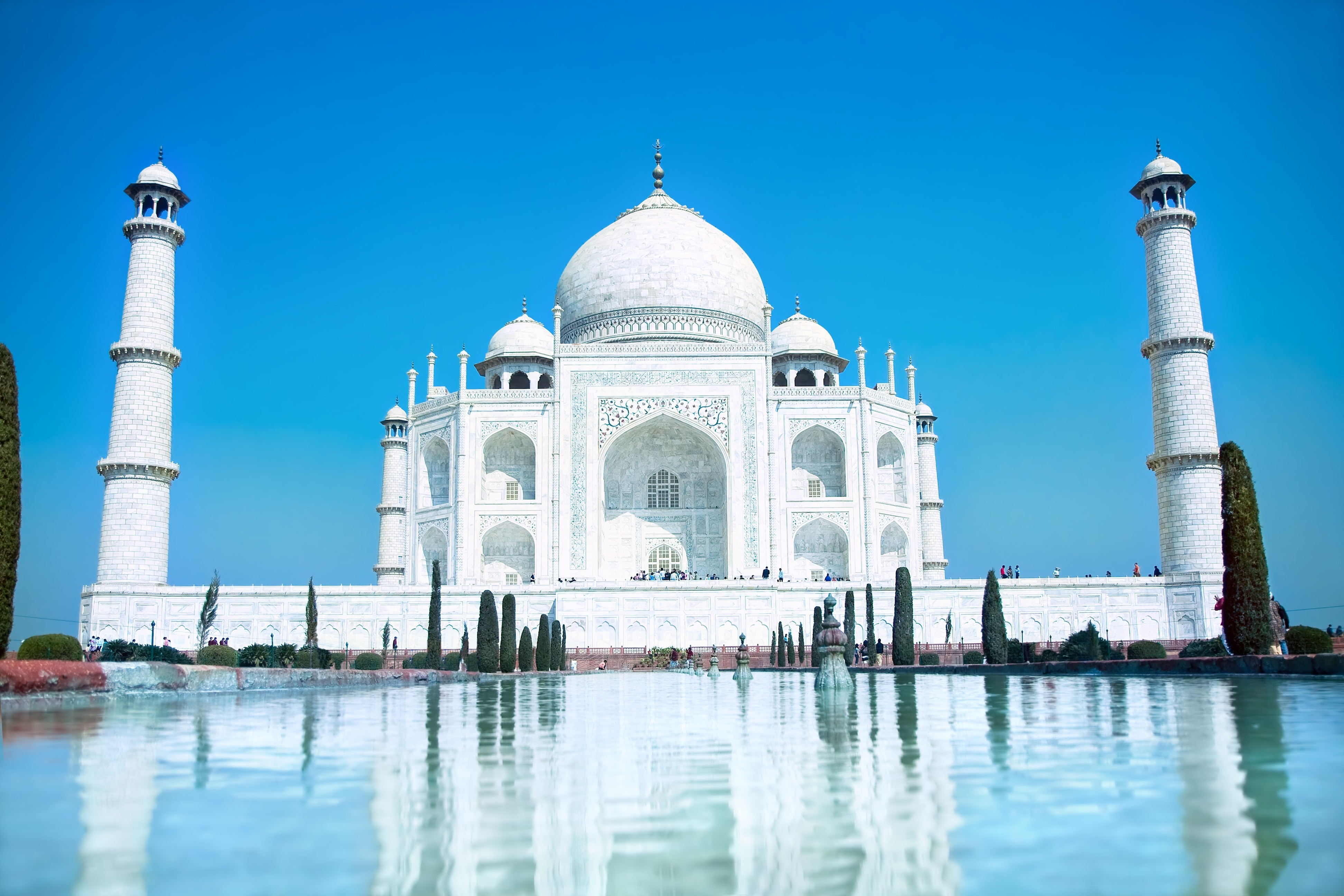 Taj Mahal with reflection pool