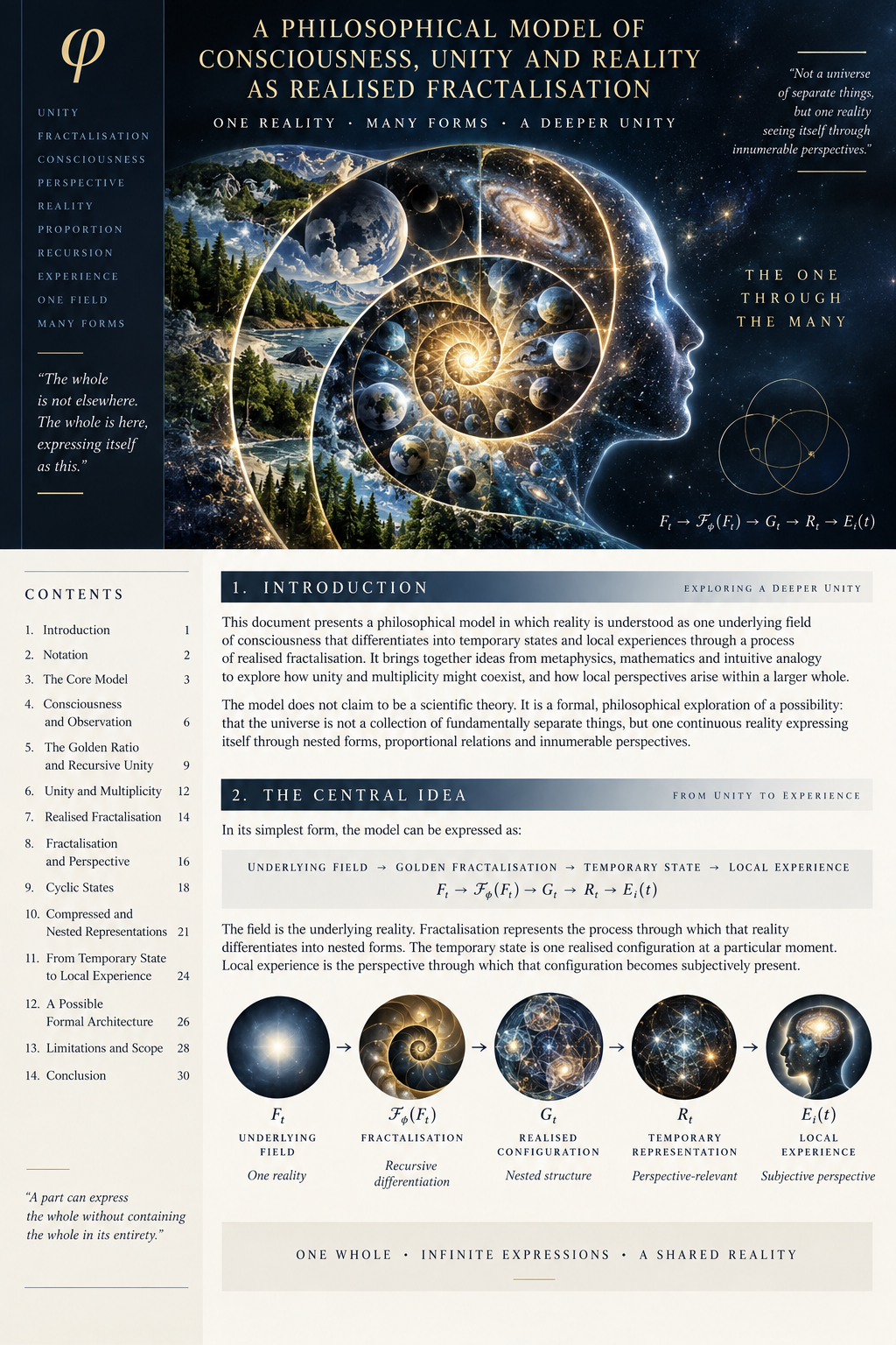 Conceptual visual synthesis of Realised Fractalisation