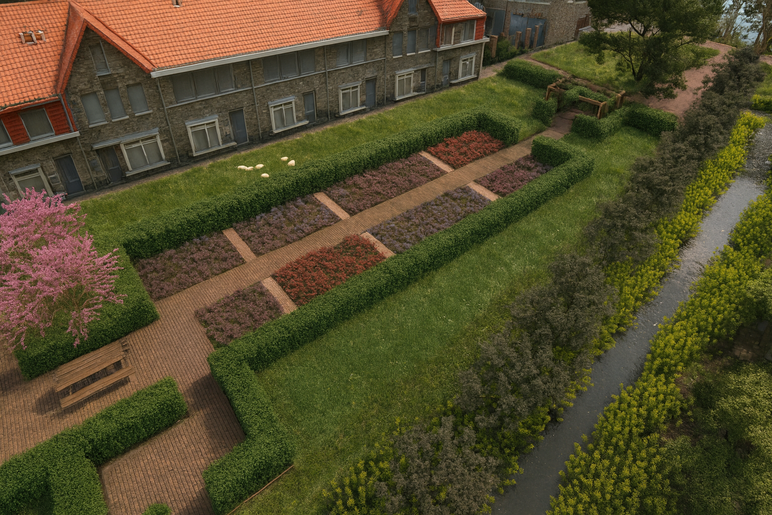 Klooster  Luchtbeeld